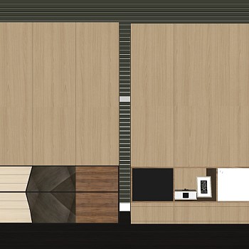 (30) 现代衣柜sketchup草图模型下载