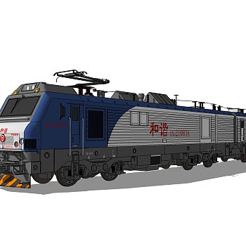 11-和谐号电车列车火车车头模型