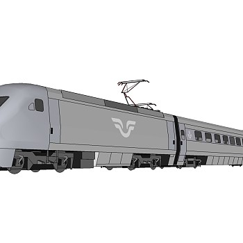 06高速列车铁路SU模型