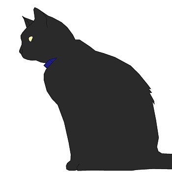 猫咪 黑猫2dSketchUp草图模型下载