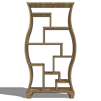 中式博古架草图su模型下载 (16)