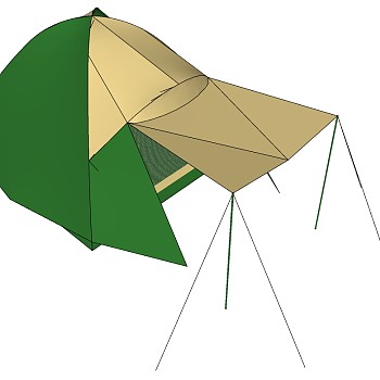 露营野炊帐篷SketchUp草图模型下载 (7)