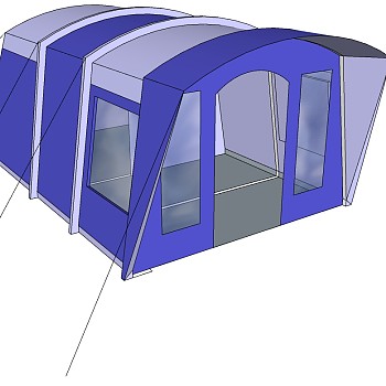 露营野炊帐篷SketchUp草图模型下载 (12)
