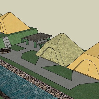 露营野炊帐篷SketchUp草图模型下载 (45)