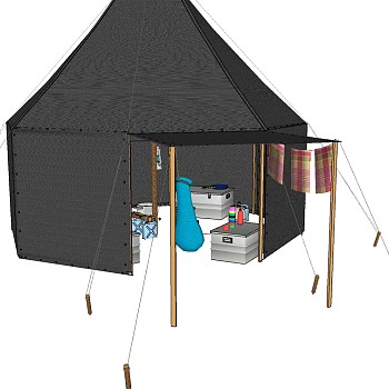 露营野炊帐篷SketchUp草图模型下载 (54)