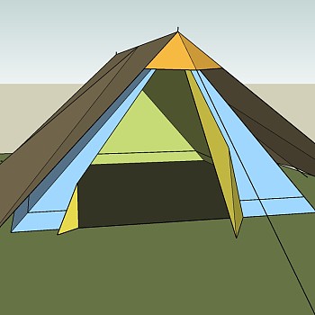 露营野炊帐篷SketchUp草图模型下载 (50)