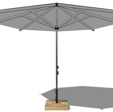 现代室外户外遮阳伞 sketchup草图模型下载