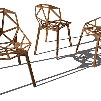 300户外铁艺休闲吧椅座椅椅子sketchup草图模型下载