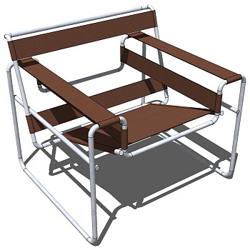 110现代铁艺休闲椅子sketchup草图模型下载