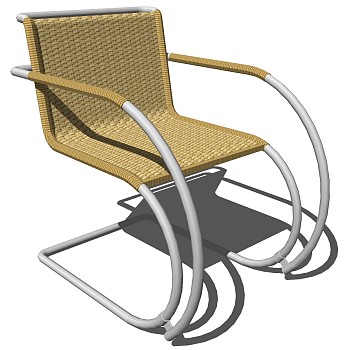 104藤椅座椅椅子sketchup草图模型下载