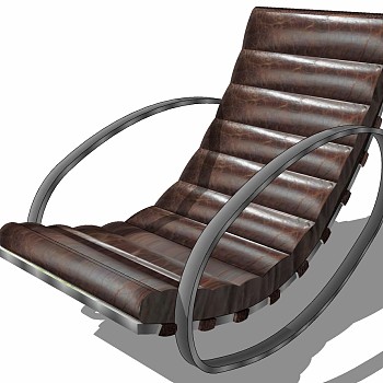 38现代休闲躺椅摇椅sketchup草图模型下载