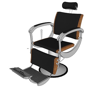19理发店椅子沙发理发椅sketchup草图模型下载