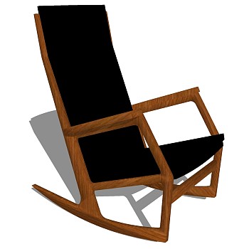 34户外休闲躺椅椅子摇椅sketchup草图模型下载