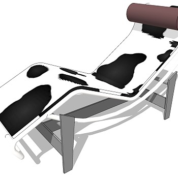 现代异形家具沙发公共座椅躺椅室外户外休闲躺椅sketchup草图模型下载 (30)