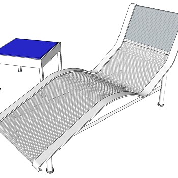 现代异形家具沙发公共座椅躺椅室外户外休闲躺椅 sketchup草图模型下载(21)