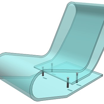 现代异形家具沙发公共座椅躺椅室外户外休闲躺椅sketchup草图模型下载 (13)