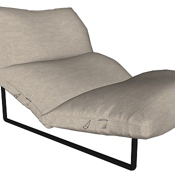 现代异形家具沙发公共座椅躺椅室外户外休闲躺椅 sketchup草图模型下载(11)