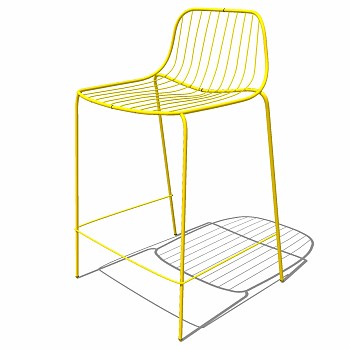 现代金属铁艺吧台吧椅吧凳sketchup草图模型下载