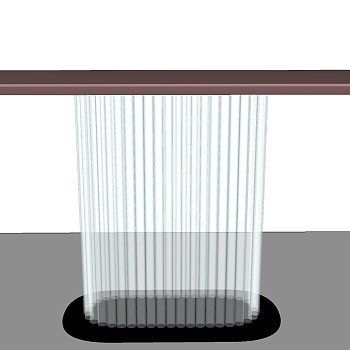 15透明水晶玻璃桌子餐桌椅sketchup草图模型下载
