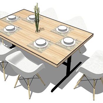 北欧现代餐桌椅组合 (7)