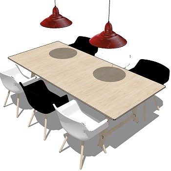 北欧现代餐桌椅组合 (2)