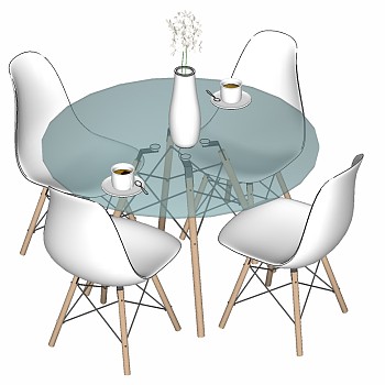 北欧现代餐桌椅椅子组合 a (3)