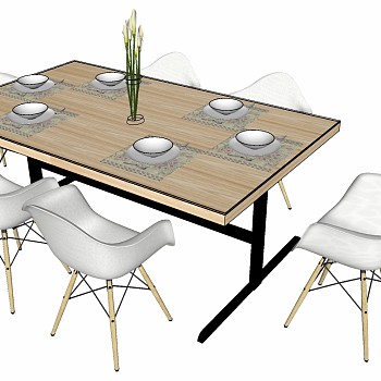 北欧现代餐桌椅椅子组合 (12)