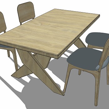 北欧现代餐桌椅椅子组合 (8)