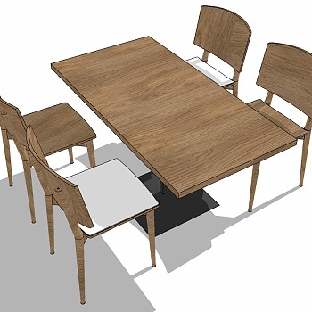 北欧现代餐桌椅椅子组合 (3)