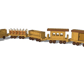 25-儿童游乐玩具积木小火车车头