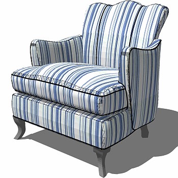 地中海欧式单人沙发椅子 (1)