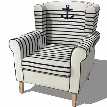 地中海欧式单人沙发椅子 (2)