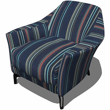 地中海欧式单人沙发椅子 (3)
