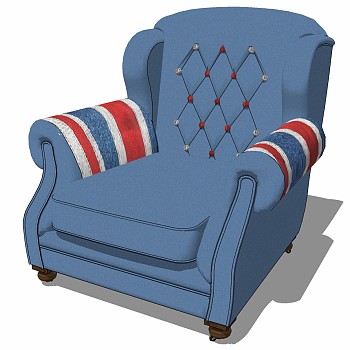 地中海欧式单人沙发椅子 (5)