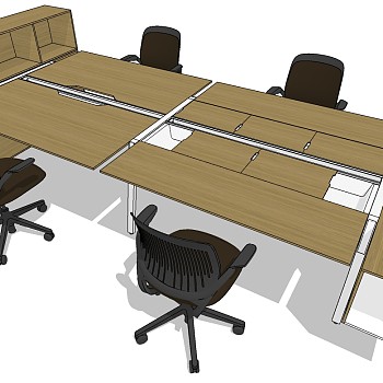 现代办公桌椅员工工位 (13)