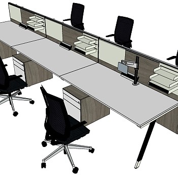 现代办公桌椅员工工位 (20)