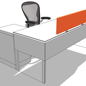 现代开敞办公室工位办公椅 (38)