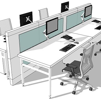 现代开敞办公室工位办公椅 (13)