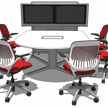 现代办公家具会议室桌椅子 (8)