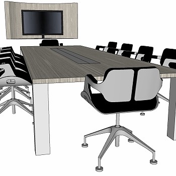 现代办公家具会议室会议桌椅子 (2)