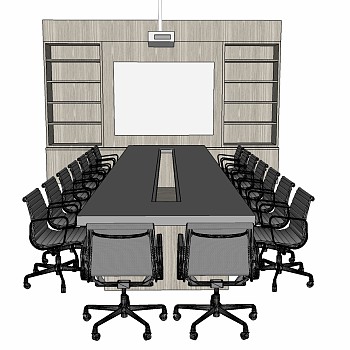 现代办公家具会议室会议桌椅子 (3)