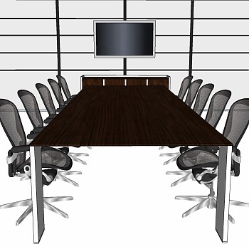现代办公家具会议室会议桌椅子 (4)