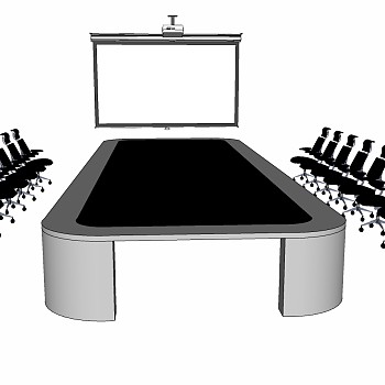 现代办公家具会议室会议桌椅子 (6)