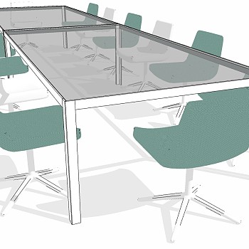 现代办公家具会议室会议桌椅子 (14)
