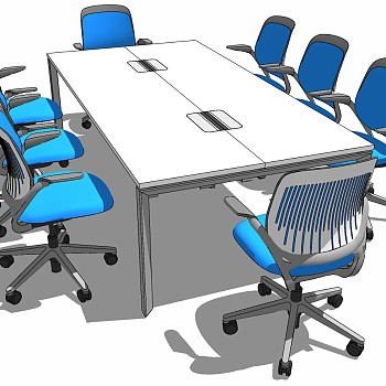 现代办公家具会议室会议桌椅子 (16)
