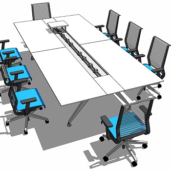 现代办公家具会议室会议桌椅子 (17)