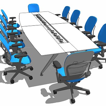 现代办公家具会议室会议桌椅子 (18)