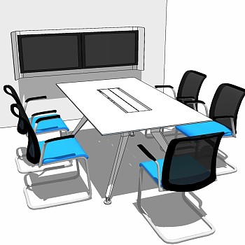 现代办公家具会议室会议桌椅子 (21)