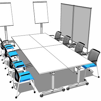 现代办公家具会议室会议桌椅子 (23)