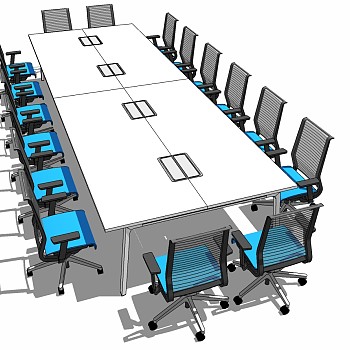 现代办公家具会议室会议桌椅子 (24)